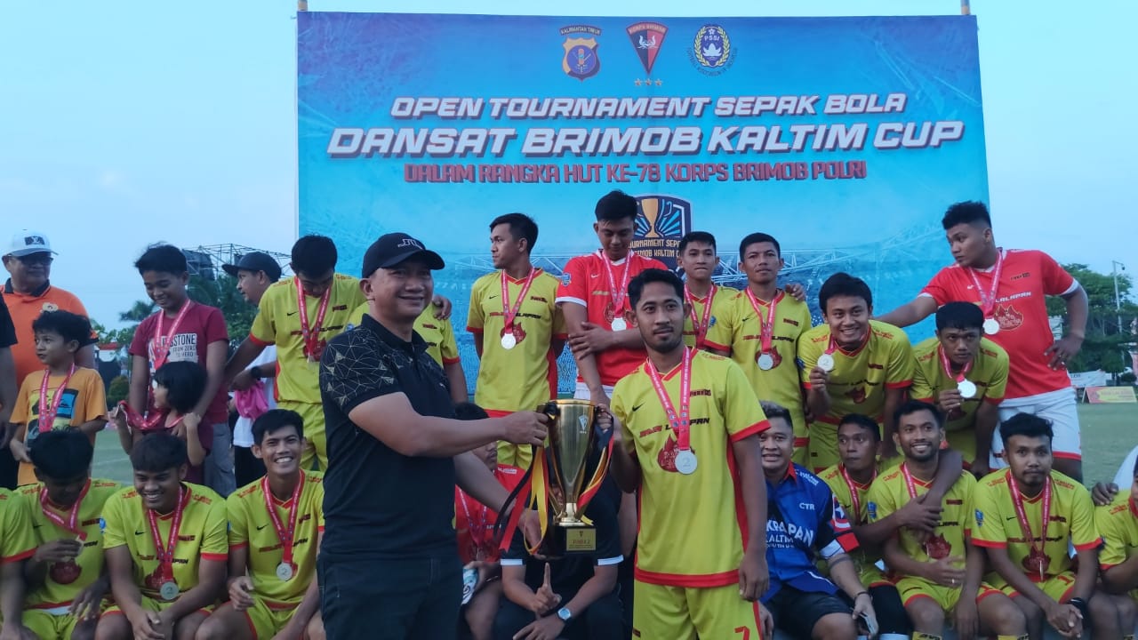 Jiggy-Jig FC Juarai Open Tournament Sepak Bola Dansat Brimob Kaltim Cup 2023, Ini Pesan Dansat Brimob