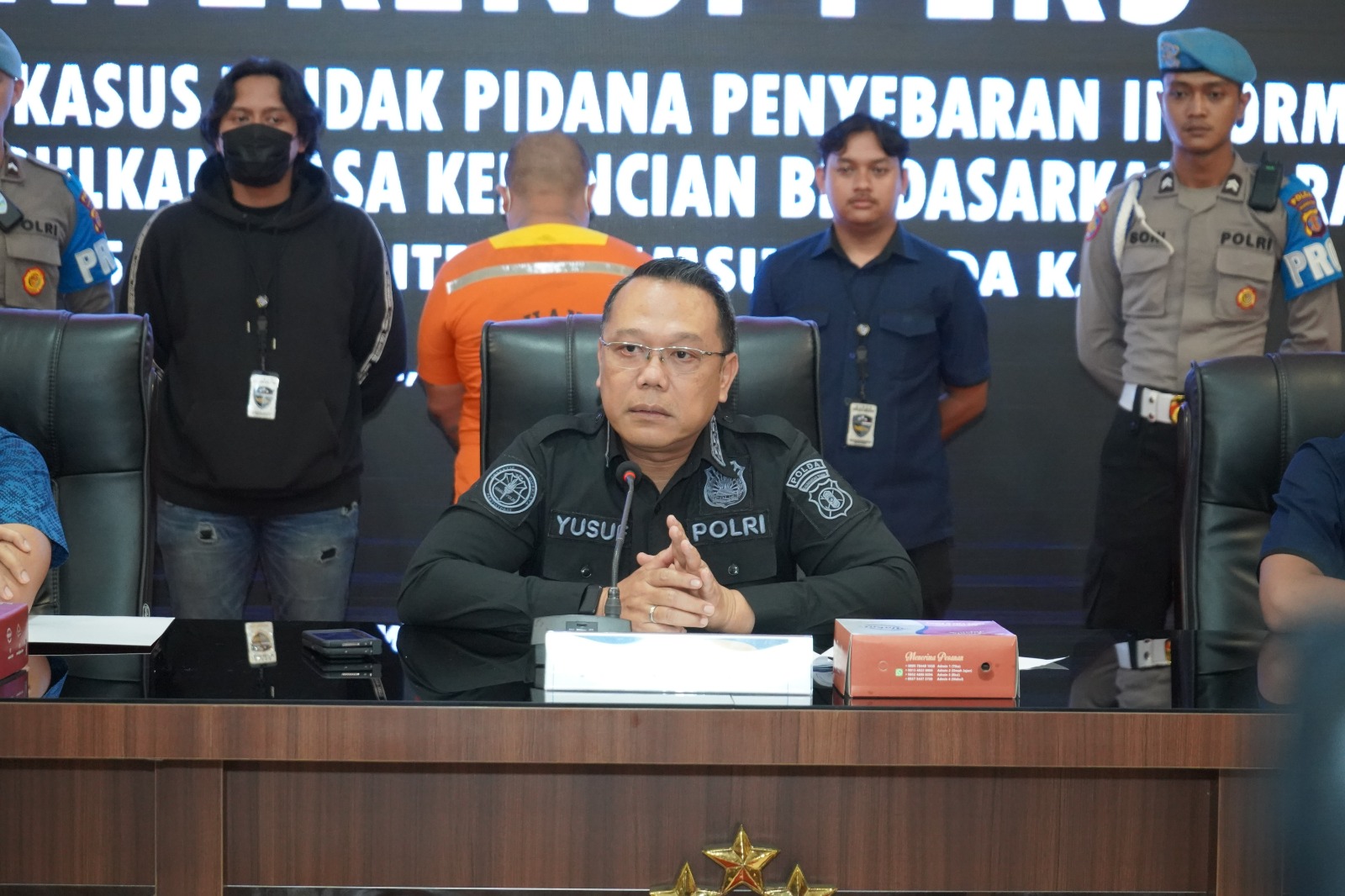 Polda Kaltim Gelar Konferensi Pers Terkait Tindak Pidana Ujaran Kebencian Berdasarkan SARA Melalui Akun Media Sosial