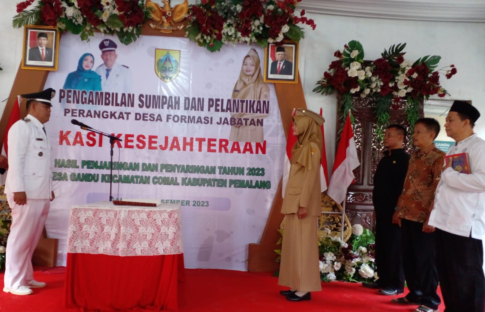 Kasi Kesejahteraan Desa Gandu Dilantik dan Dibacakan Sumpah Jabatan oleh Kepala Desa