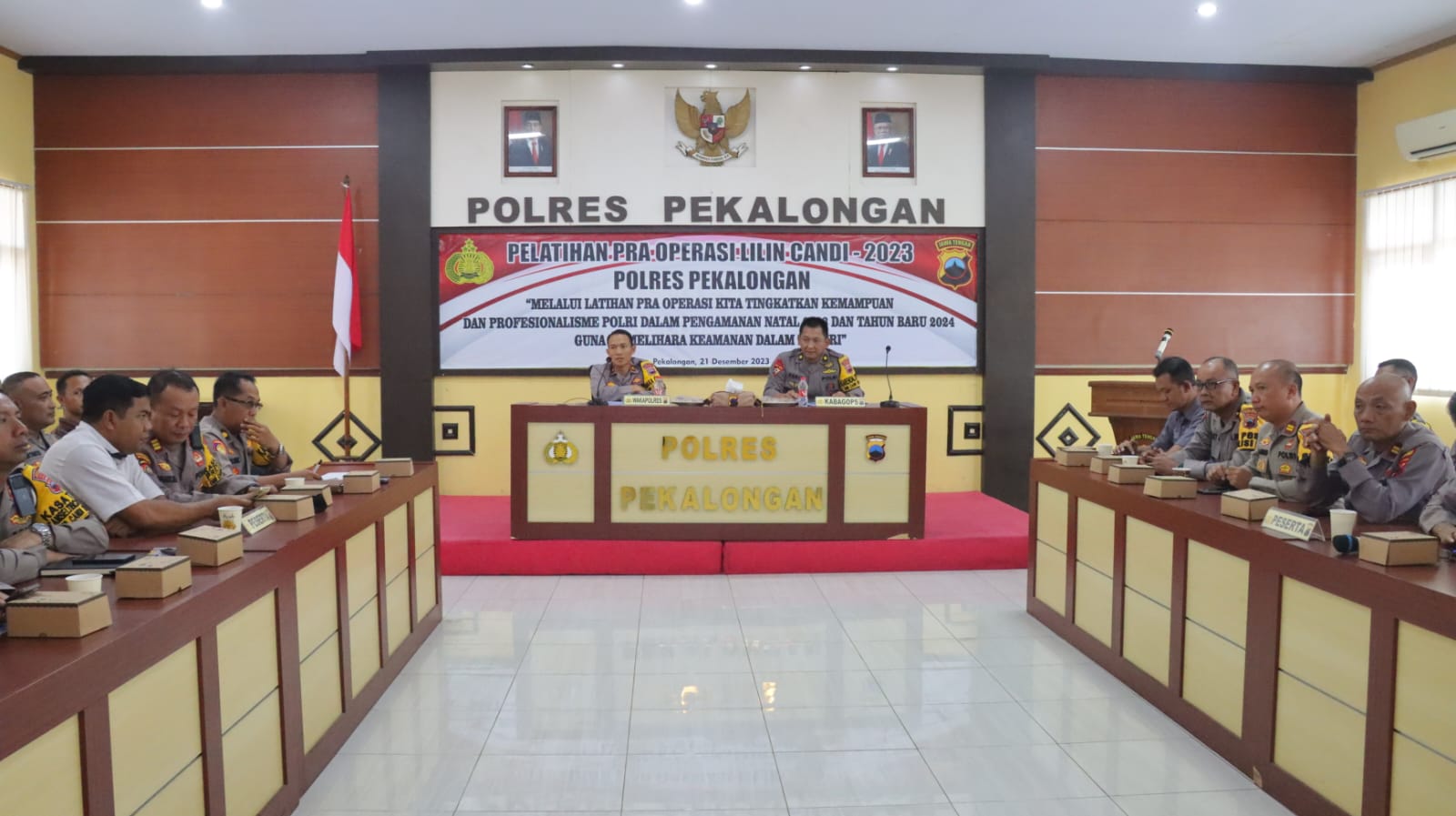 Jelang Operasi Lilin Candi 2023, Polres pekalongan Gelar Latihan Pra Operasi