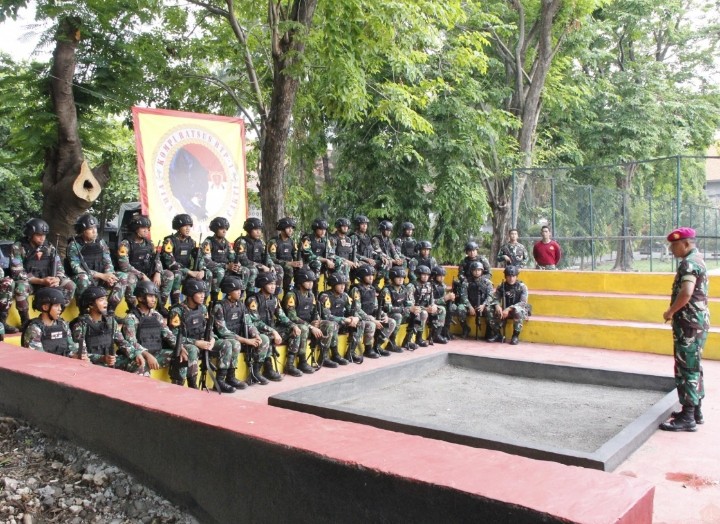 Jelang Latihan Bhumyamca, Danyonif 5 Marinir Berikan Arahan dan Motivasi Kepada Taruna AAL Tingkat IV Angkatan 69 Korps Marinir