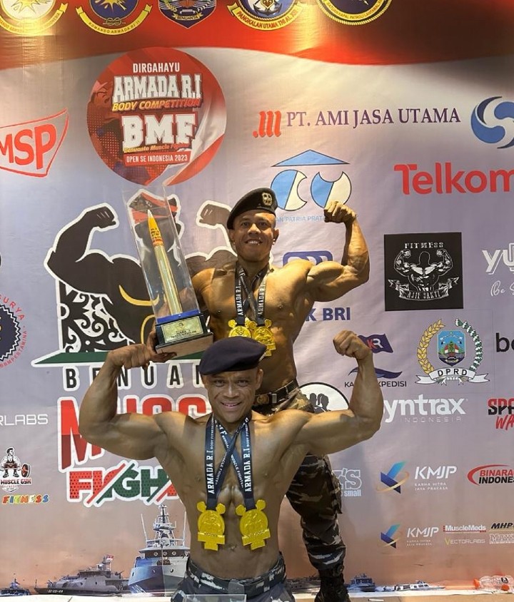 Atlet Binaraga Koarmada II Berhasil Raih Prestasi Dalam Kompetisi Body Fitness Competition Open Se-Indonesia