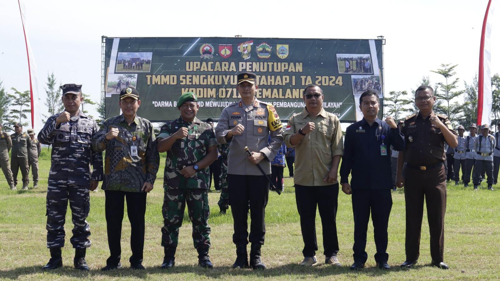 Komando Komandan Distrik Militer 0711 Pemalang Tutup Secara Resmi TMMD Sengkuyung Tahap I TA. 2024 di Desa Susukan