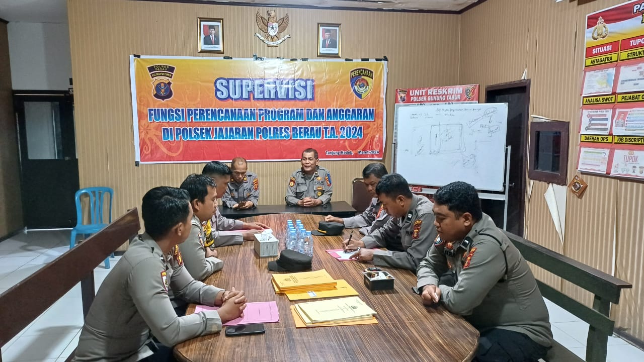 Supervisi Fungsi Perencanaan dan Anggaran di Polsek Gunung Tabur Dilakukan oleh Bag Ren Polres Berau