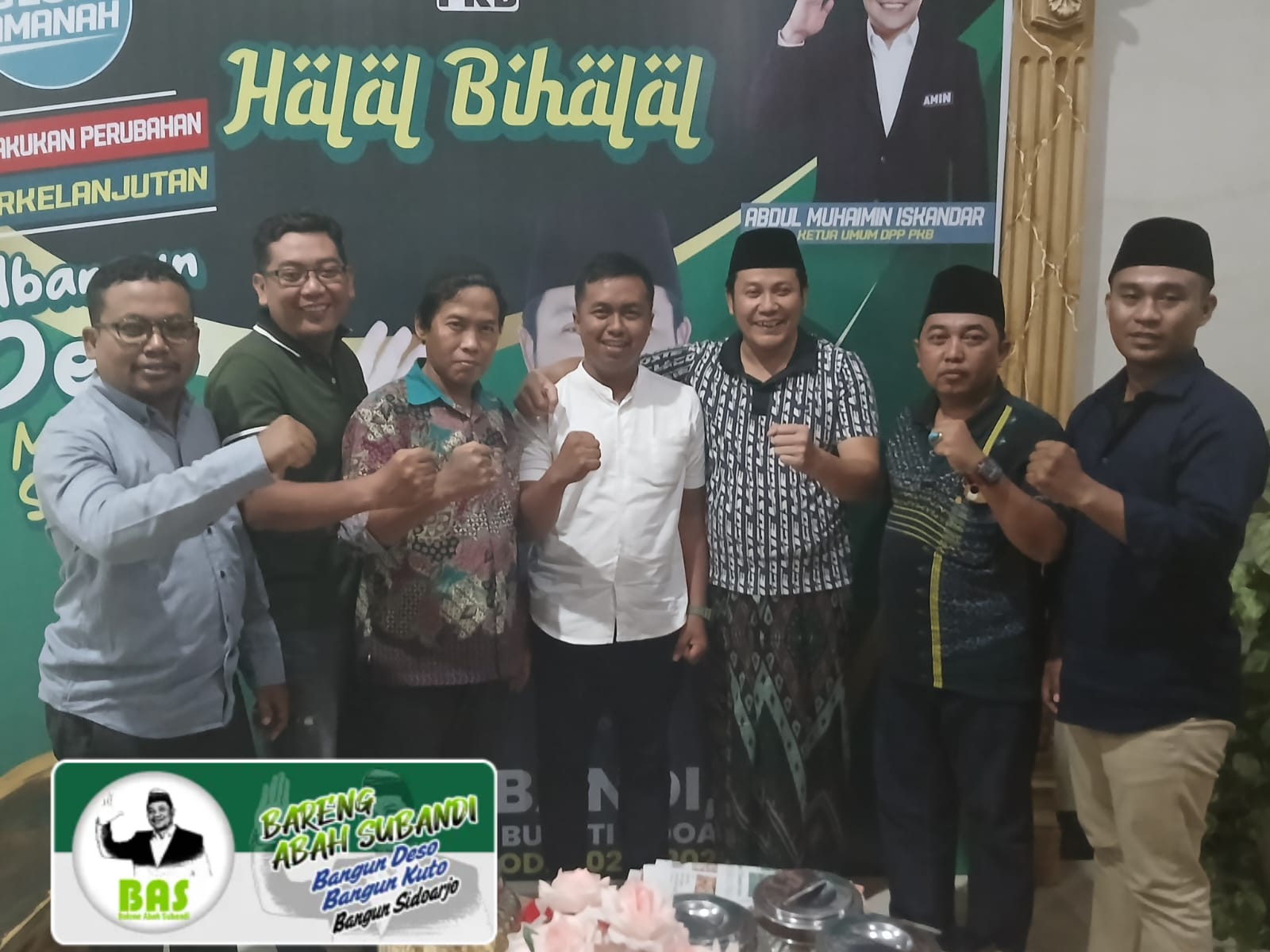 Bas Hadiri Halal Bihalal di Kediaman Abah Subandi Calon Bupati Sidoarjo