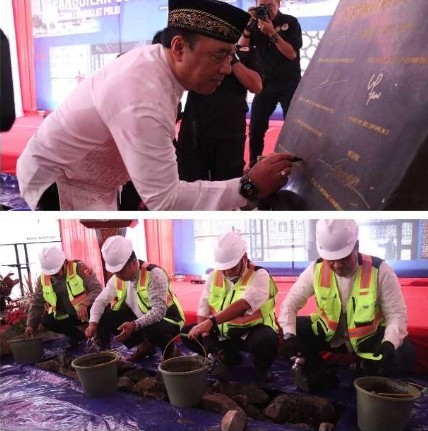 Sespim Lemdiklat Polri Letakan Batu Pertama Bangun Masjid, Didesain Ridwan Kamil