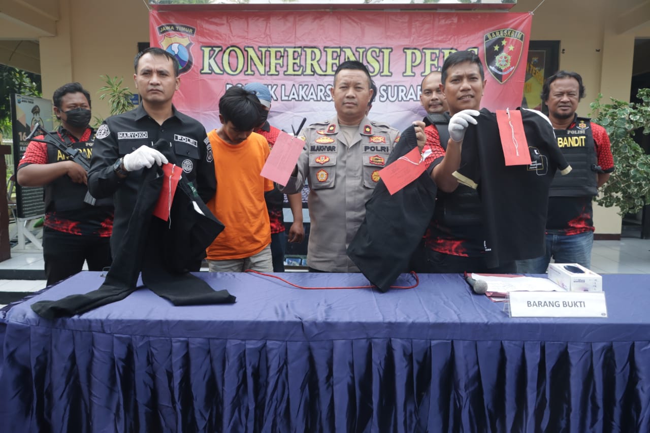 Polisi Berhasil Amankan 2 Tersangka Bandit Lintas Kota di Surabaya Salah Satunya Residivis