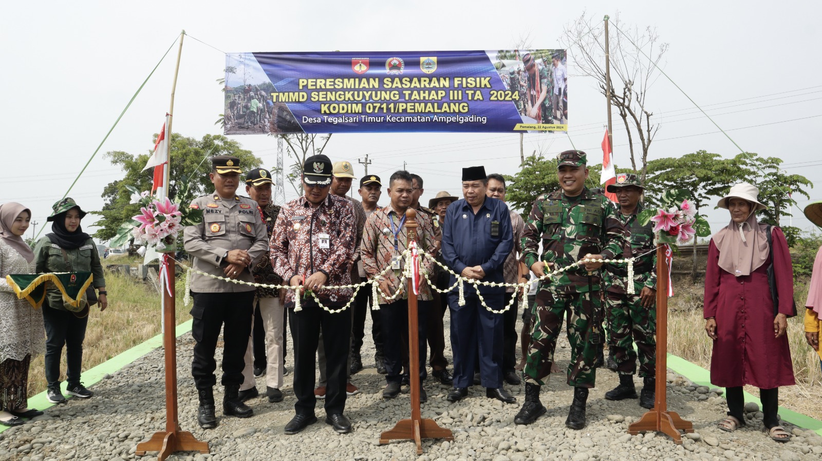 Upacara Penutupan TMMD Sengkuyung Tahap III Tahun 2024 Desa Tegalsari Timur