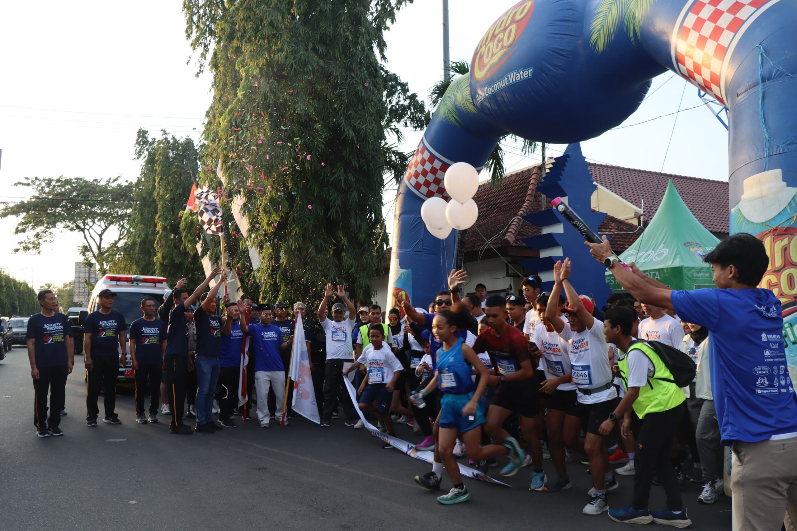 Sambut Hari Lalu Lintas Bhayangkara ke – 69, Polres Kediri Kota Gelar Charity Run Yatim Mandiri