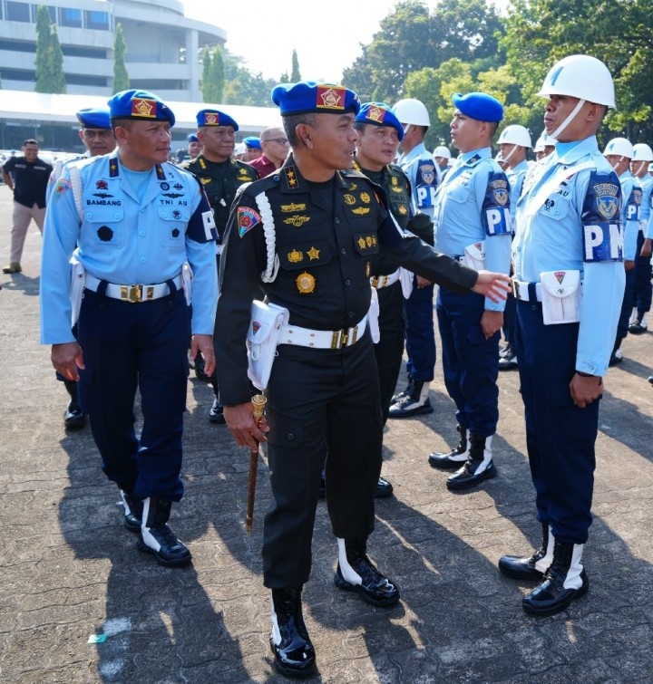 Danpuspom TNI Pimpin Apel Gelar Personel dan Materiil POM TNI Dalam Rangka HUT Ke-79 TNI Tahun 2024